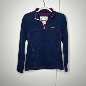 Weird Fish Long Sleeve 1/4 Zip Pullover Sweater Blue Purple Size 8
